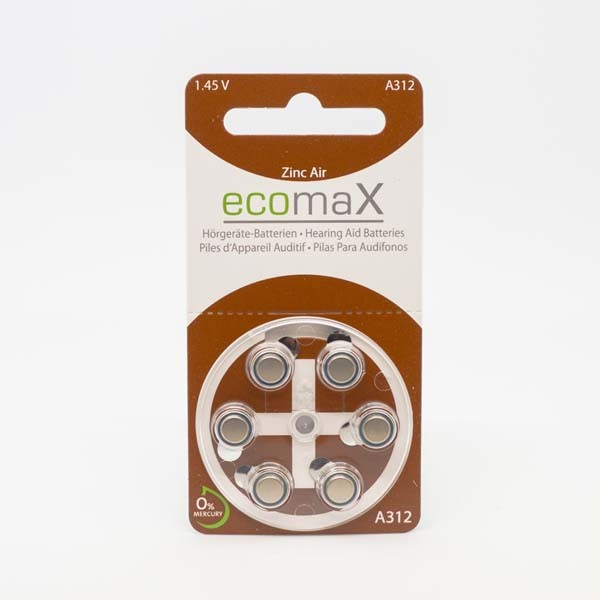 ecomaX A312 Hörgerätebatterien