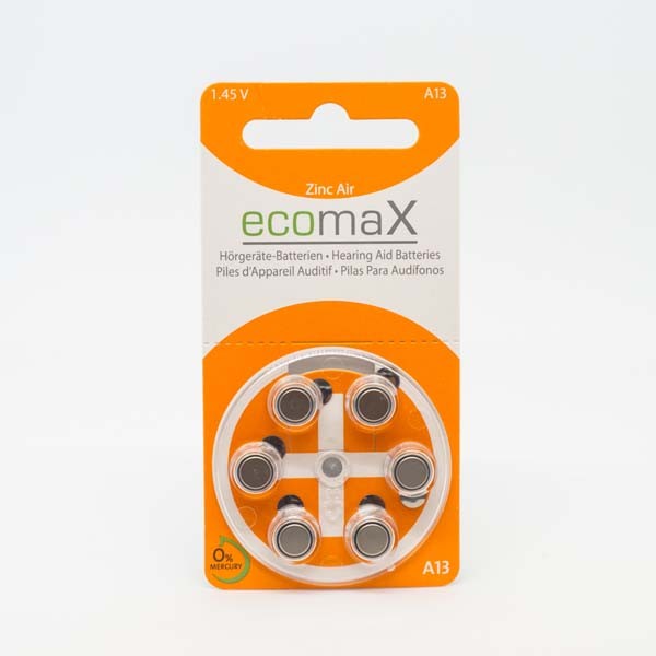 ecomaX A13 Hörgerätebatterien